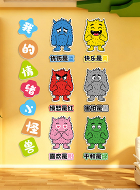 幼儿园心理角布置环创文化墙贴