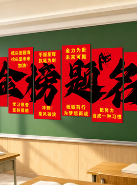 中高考教室氛围布置金榜题名墙贴