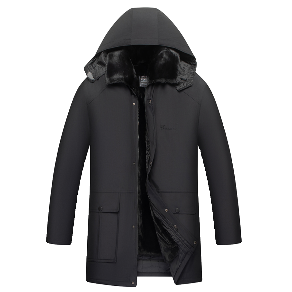 老年人冬季男棉衣服中长款外套爷爷活里活面加绒加厚老人棉袄毛领,淘宝优惠券,粉丝福利购,淘宝优惠卷