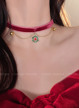 原创圣诞节项链饰品choker