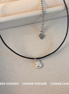 原创设计纯银mini小马项链