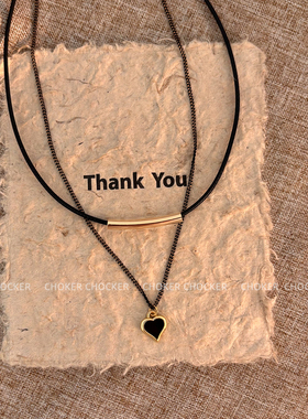 CHOKER原创设计双层叠戴项链