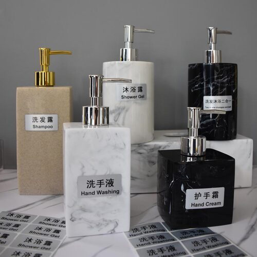 瓶子防水不干胶贴纸洗手液沐浴液标贴瓶子吊牌护发素标签高档标签 - 图2