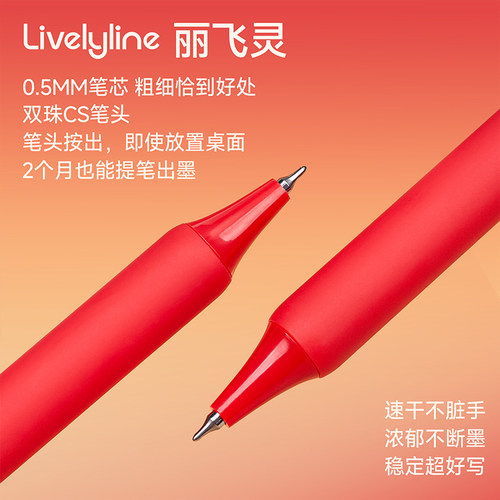 马年大吉限定中性笔速干顺滑大容量黑笔0.5mmcs双珠笔头按动式圆珠笔学生书写考试专用刷题笔办公碳素签字笔 - 图0