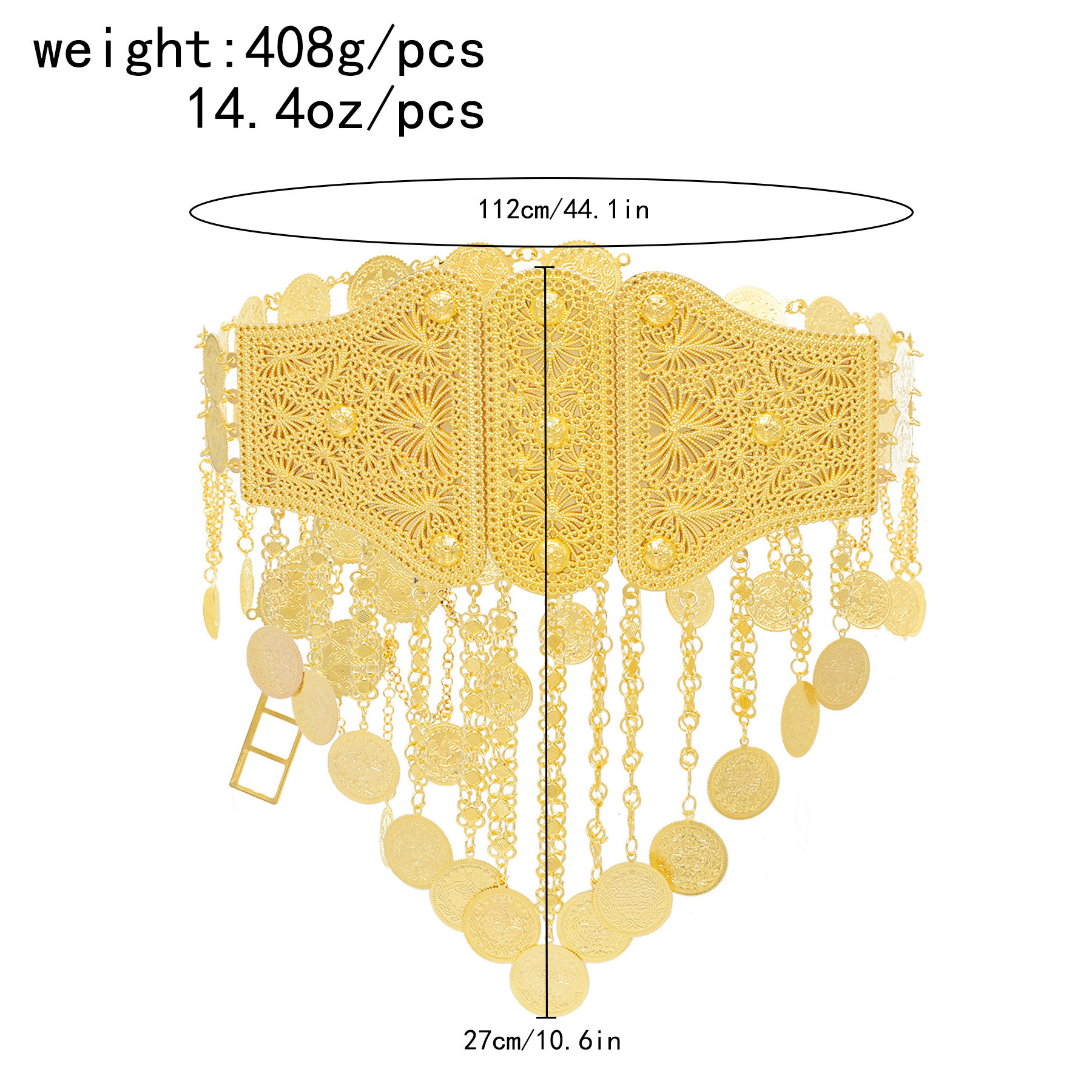 金色钱币流苏腰链女重工身体链肚皮舞中东迪拜阿拉伯腰带节日配饰,淘宝优惠券,粉丝福利购,淘宝优惠卷