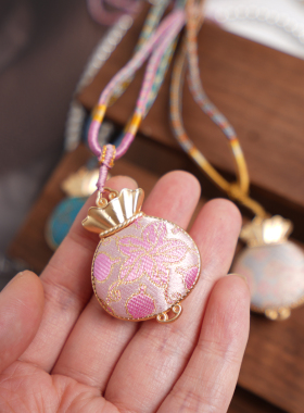 宋锦宝瓶吊坠新中式非遗