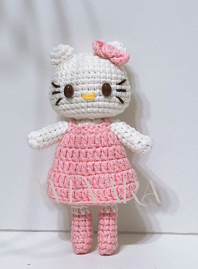 【成品】 WEVARA长腿Kitty 钩织挂件钥匙扣包挂车挂礼物 自由搭配