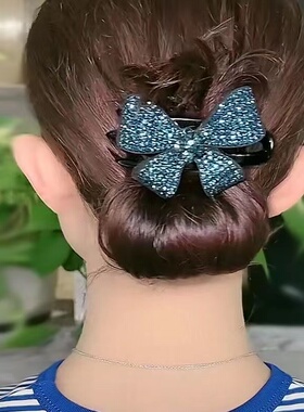 新款发夹女后脑勺夹子固定蝴蝶结头发抓夹水钻鸭嘴夹精致夹头发饰