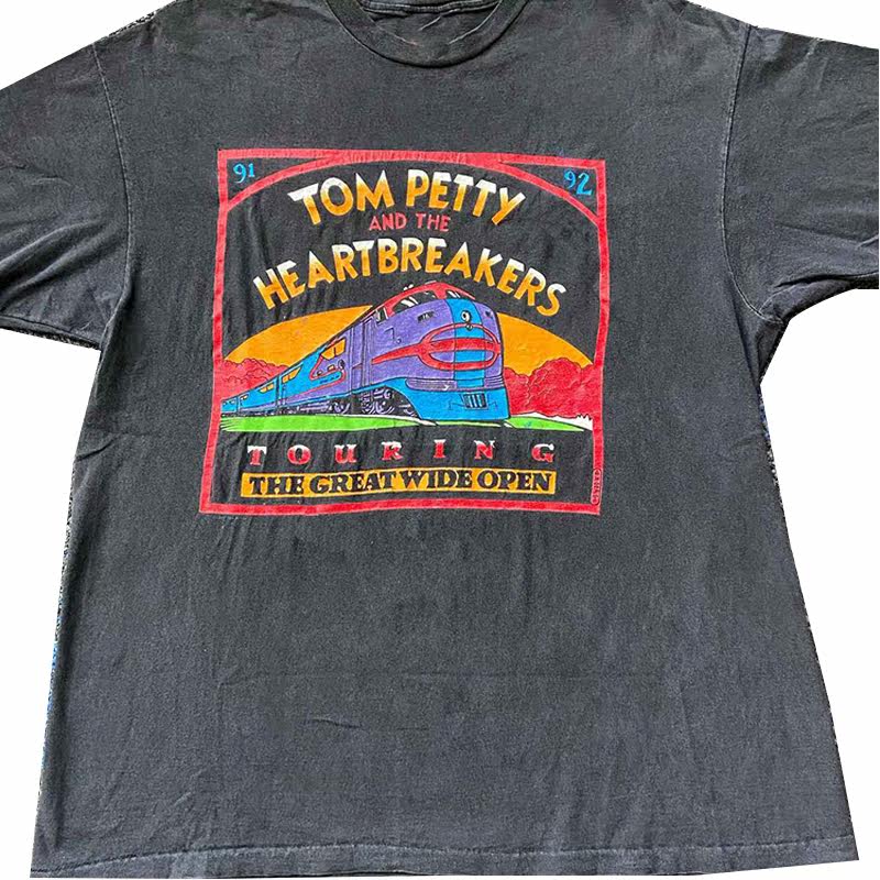 TomPettyandtheHeartbreakers摇滚乐队古着感潮牌半袖男女情侣T恤,淘宝优惠券,粉丝福利购,淘宝优惠卷