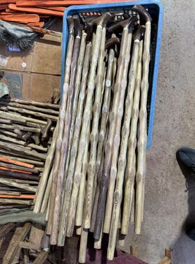 Chicken Winged Wood Red Flower Pear Knot Walking Stick Moun