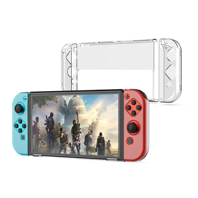 适用于Switch OLED主机左右手柄保护壳分体硬壳保护套装透明壳 - 图3