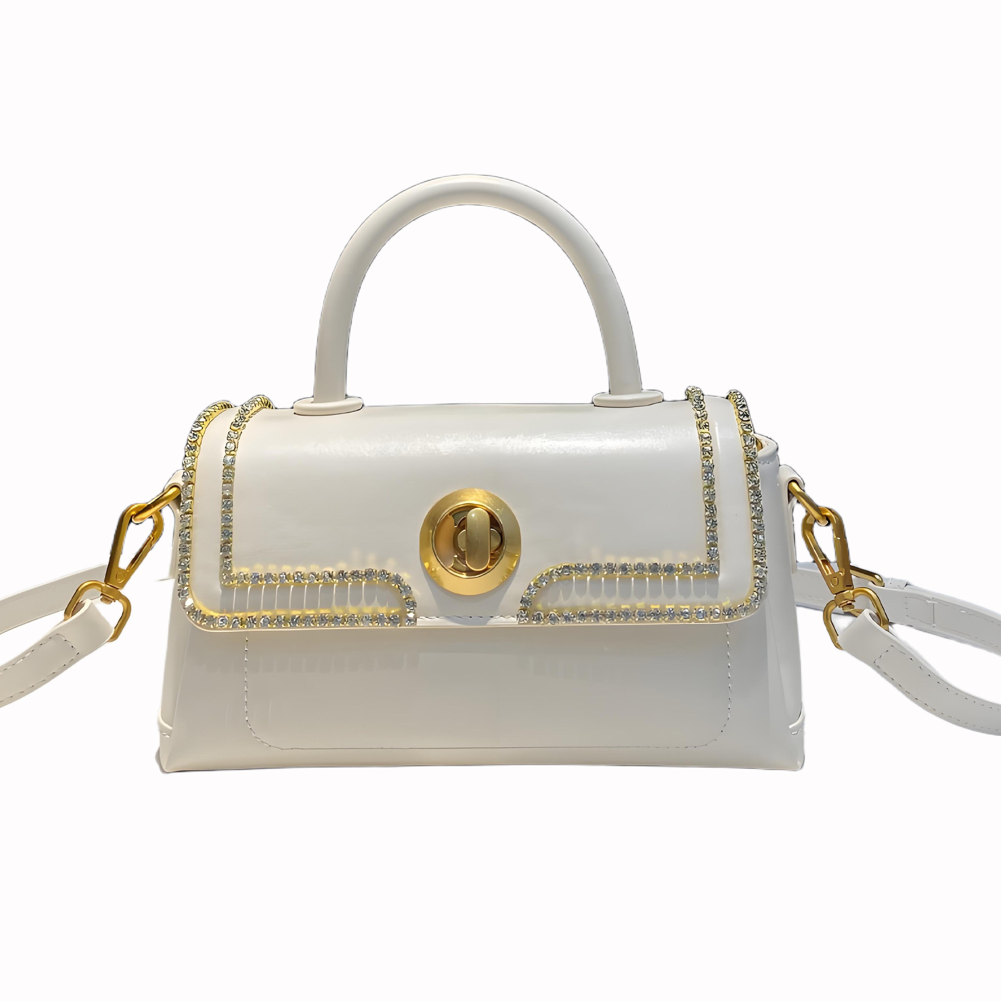 白色包包小众设计时尚简约手提包2025新款水钻小包百搭斜挎包女包,淘宝优惠券,粉丝福利购,淘宝优惠卷