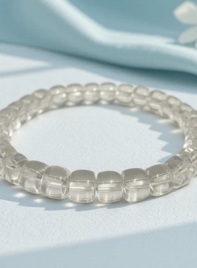 直切水晶手串直切桶珠手链