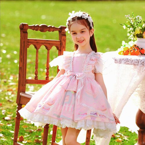 2023夏季新款超洋气女童洛丽塔Lolita公主裙生日礼服走秀蓬蓬裙 - 图1