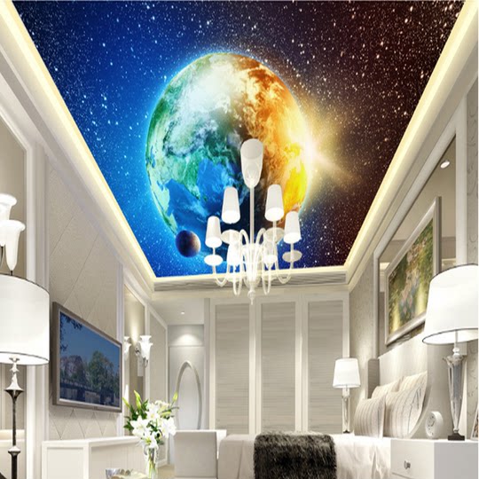 Водонепроницаемые самоклеящиеся обои для спальни, спальни, звездного неба