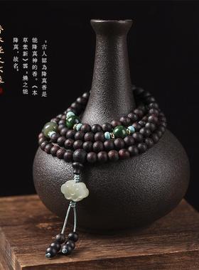 原创降真香6mm念珠佛珠手串醇香椰奶香提神高油如意多圈手串衣链