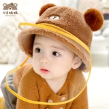 Детская демисезонная шапка, удерживающая тепло бархатная зимняя милая кепка, увеличенная толщина