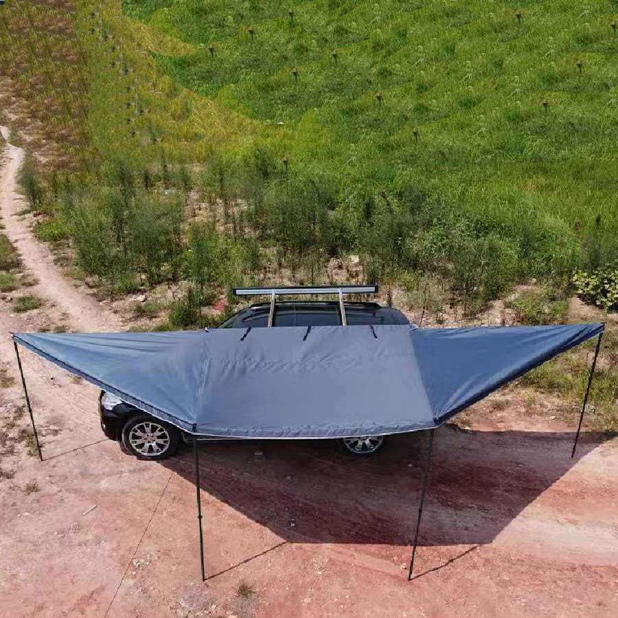 五角扇形布围户外车边防蚊纱网遮阳防雨棚天幕后尾布房旁侧边帐篷 - 图2