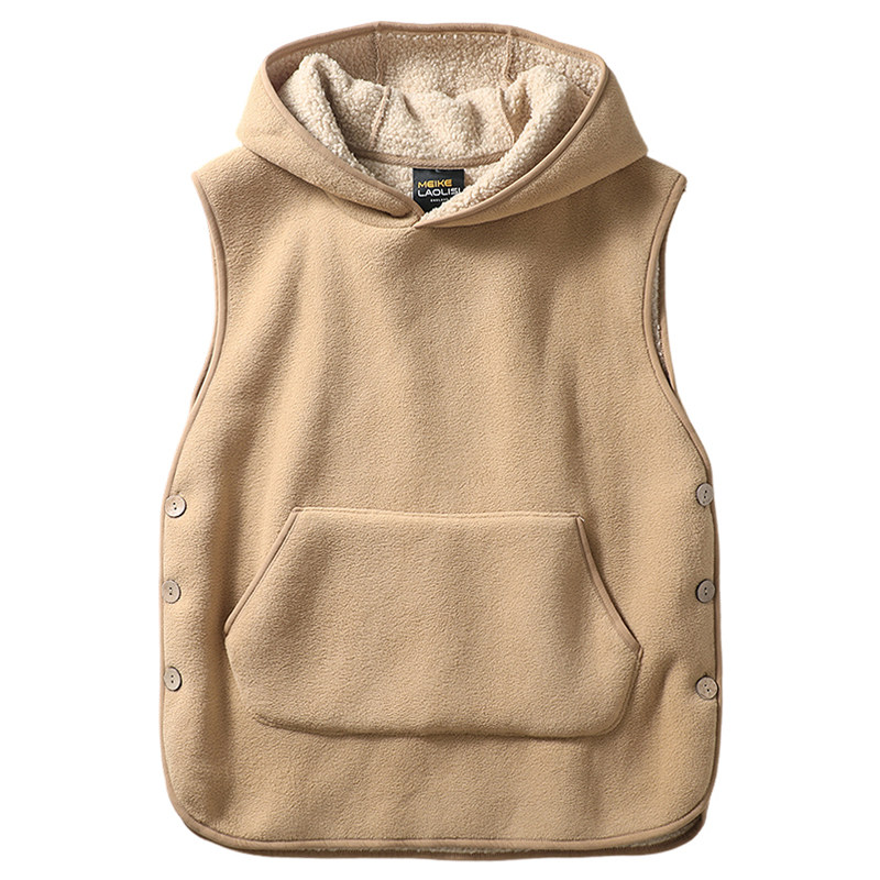 日系复古摇粒绒马甲男款冬季加绒加厚羊羔绒马夹外贸男装保暖背心,淘宝优惠券,粉丝福利购,淘宝优惠卷