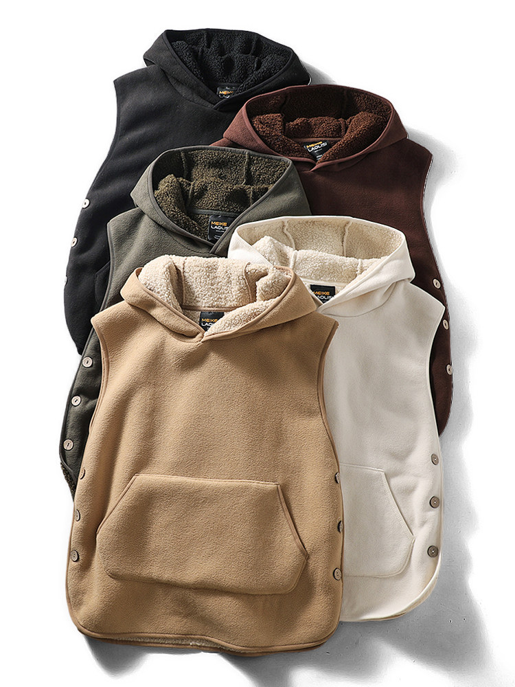 日系复古摇粒绒马甲男款冬季加绒加厚羊羔绒马夹外贸男装保暖背心,淘宝优惠券,粉丝福利购,淘宝优惠卷