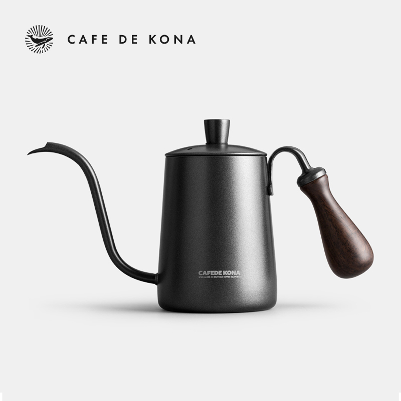 CAFEDE KONA 不锈钢手冲咖啡壶 特氟龙长嘴细口壶 咖啡壶 600ML - 图0