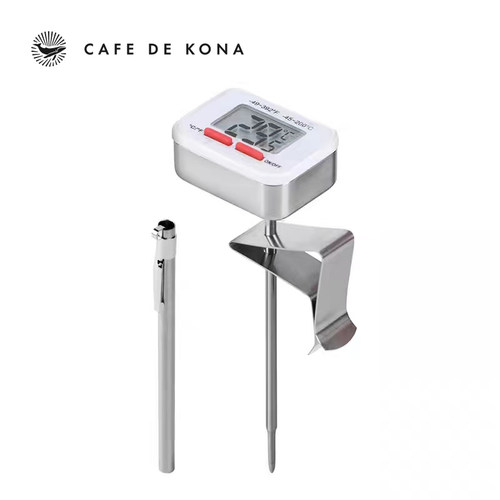 CAFEDEKONA电子温度计 手冲咖啡 食品 拉花杯挂式测温 大屏速显 - 图0