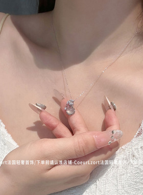 冰种福袋天然高冰玉髓项链女轻奢
