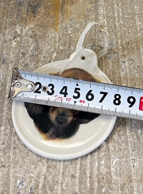 外贸样品美式复古腊肠犬陶瓷装饰挂牌狗狗宠物挂件挂饰圣诞树吊牌