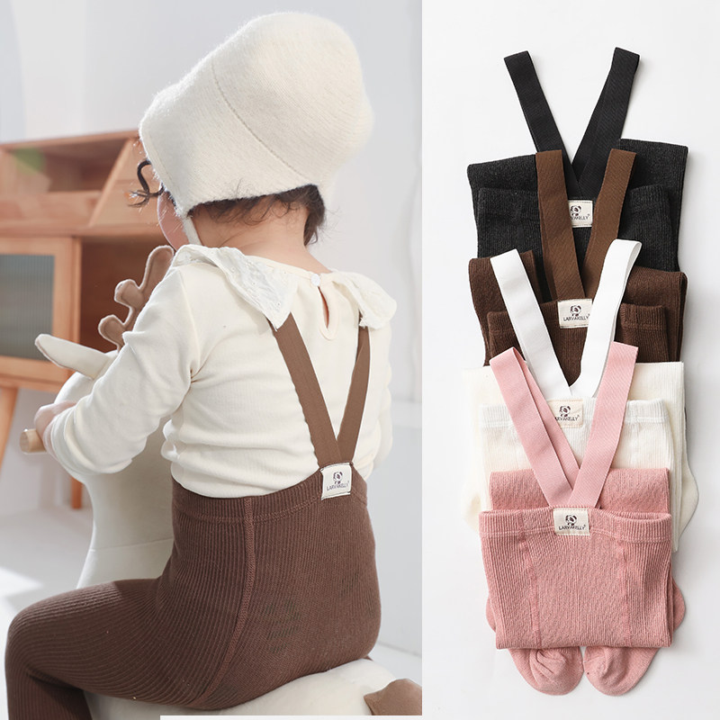 宝宝举重裤春秋薄款婴儿韩版连裤袜男女宝宝背带裤儿童大PP打底裤,淘宝优惠券,粉丝福利购,淘宝优惠卷