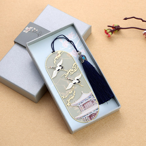 长安雪大雁标尺书签黄铜多功能刻度清新文艺书签送同学毕业季礼品 - 图2