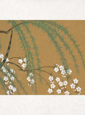 中古风百蝶图仙鹤金钱豹挂画复古轻奢客厅餐厅民宿酒店油画布画芯