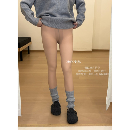 XIA十三行2025冬上新保暖加厚双层防勾丝光腿神器丝袜女FC2881-3 - 图0