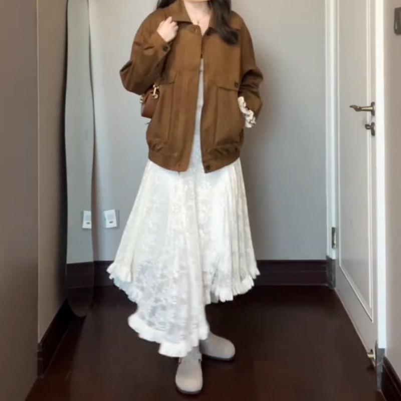 白色不规则蕾丝半身裙女秋装大码胖mm梨形身材显瘦a字长款蛋糕裙,淘宝优惠券,粉丝福利购,淘宝优惠卷