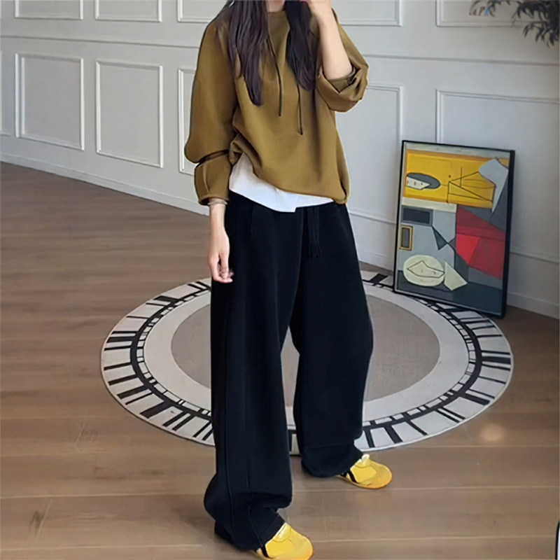 黑色阔腿弯刀裤子女款秋冬加绒胖mm大码显瘦休闲运动镰刀香蕉卫裤,淘宝优惠券,粉丝福利购,淘宝优惠卷