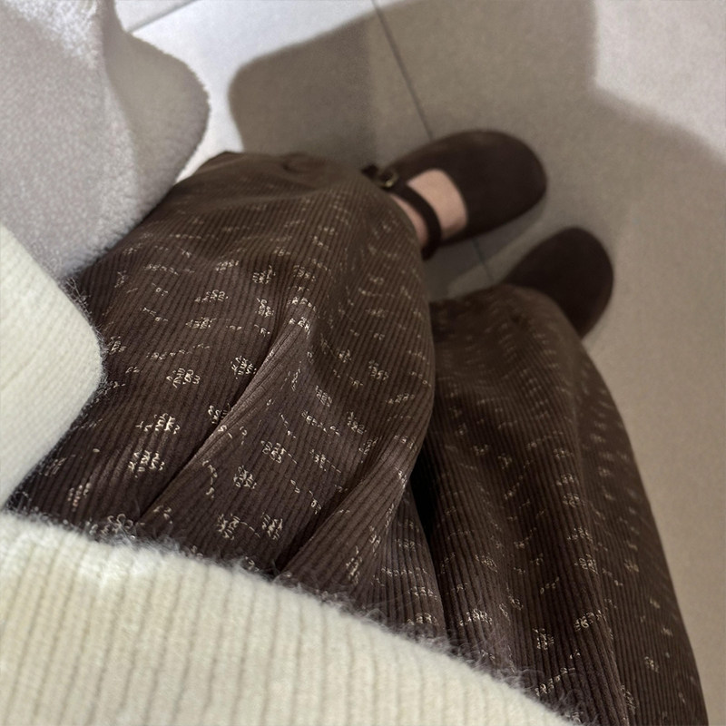 美拉德小个子碎花九分裤子女款大码胖mm显瘦休闲灯芯绒阔腿气球裤,淘宝优惠券,粉丝福利购,淘宝优惠卷