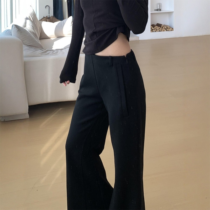 黑色不贴腿运动微喇裤女秋冬大码休闲阔腿加绒裤子今年流行梧桐裤,淘宝优惠券,粉丝福利购,淘宝优惠卷