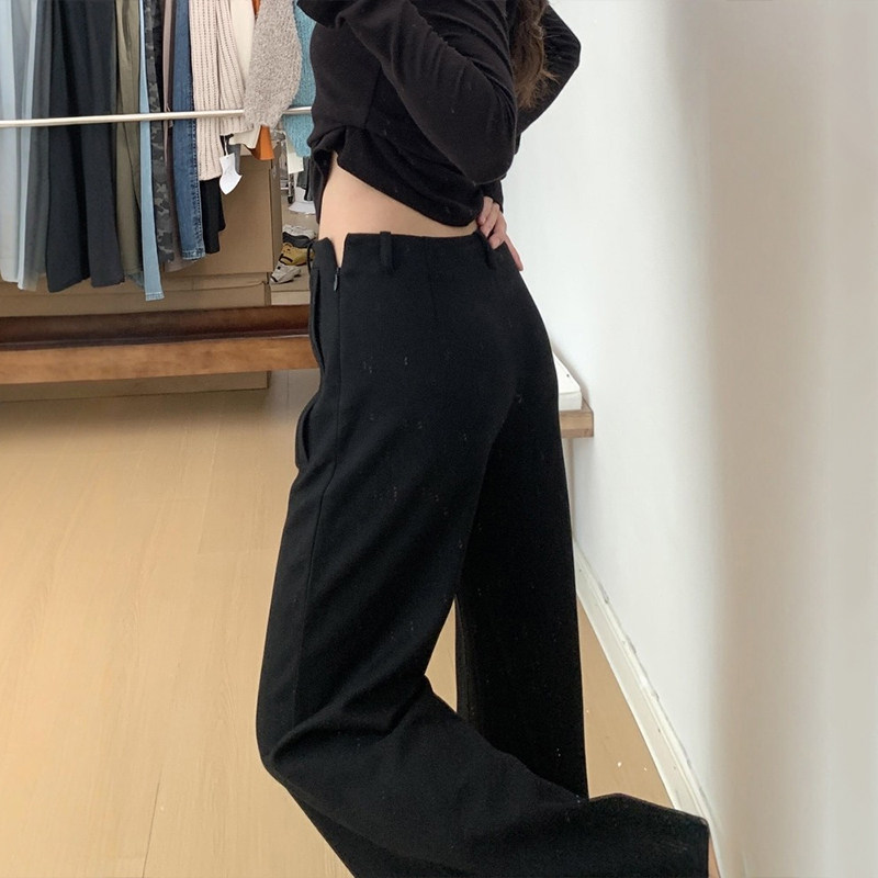 黑色不贴腿运动微喇裤女秋冬大码休闲阔腿加绒裤子今年流行梧桐裤,淘宝优惠券,粉丝福利购,淘宝优惠卷