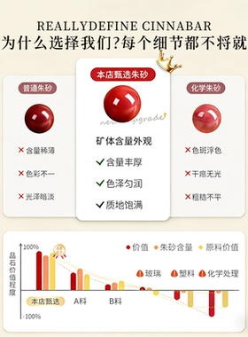 天然朱砂手串本命年男女金珠护身符紫金砂手链圆珠饰品招财礼物