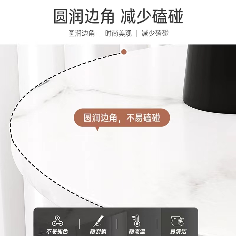 边几轻奢小圆桌欧式小茶几现代创意北欧双层茶几沙发边几客厅边几 - 图3