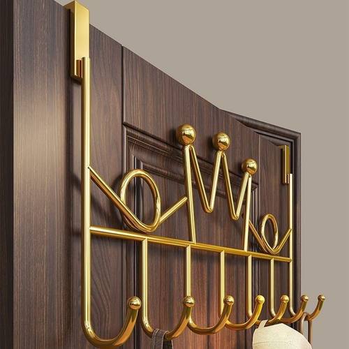 免打孔门后挂衣架挂钩收纳衣服包包挂架厨房浴室铁艺门上衣帽挂钩 - 图3