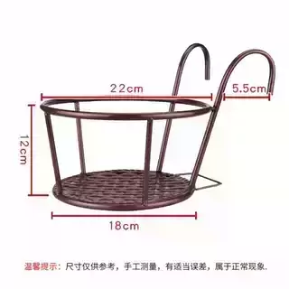阳台铁艺护栏花架免安装栏杆悬挂式简约多肉绿萝吊篮花盆架,淘宝优惠券,粉丝福利购,淘宝优惠卷
