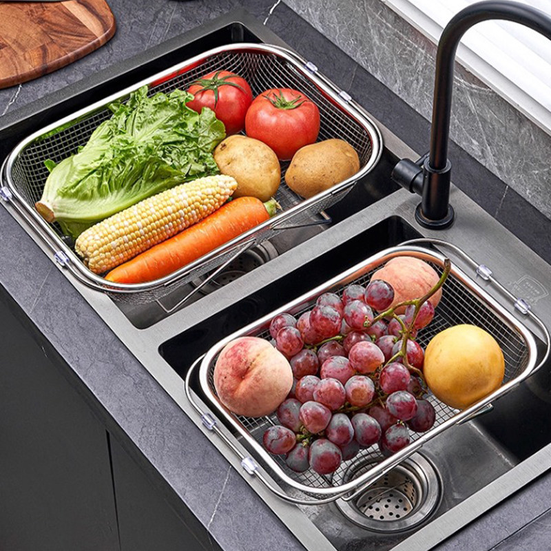 不锈钢水槽沥水篮厨房水池伸缩洗菜盆沥水架多功能餐具碗筷沥水架,淘宝优惠券,粉丝福利购,淘宝优惠卷