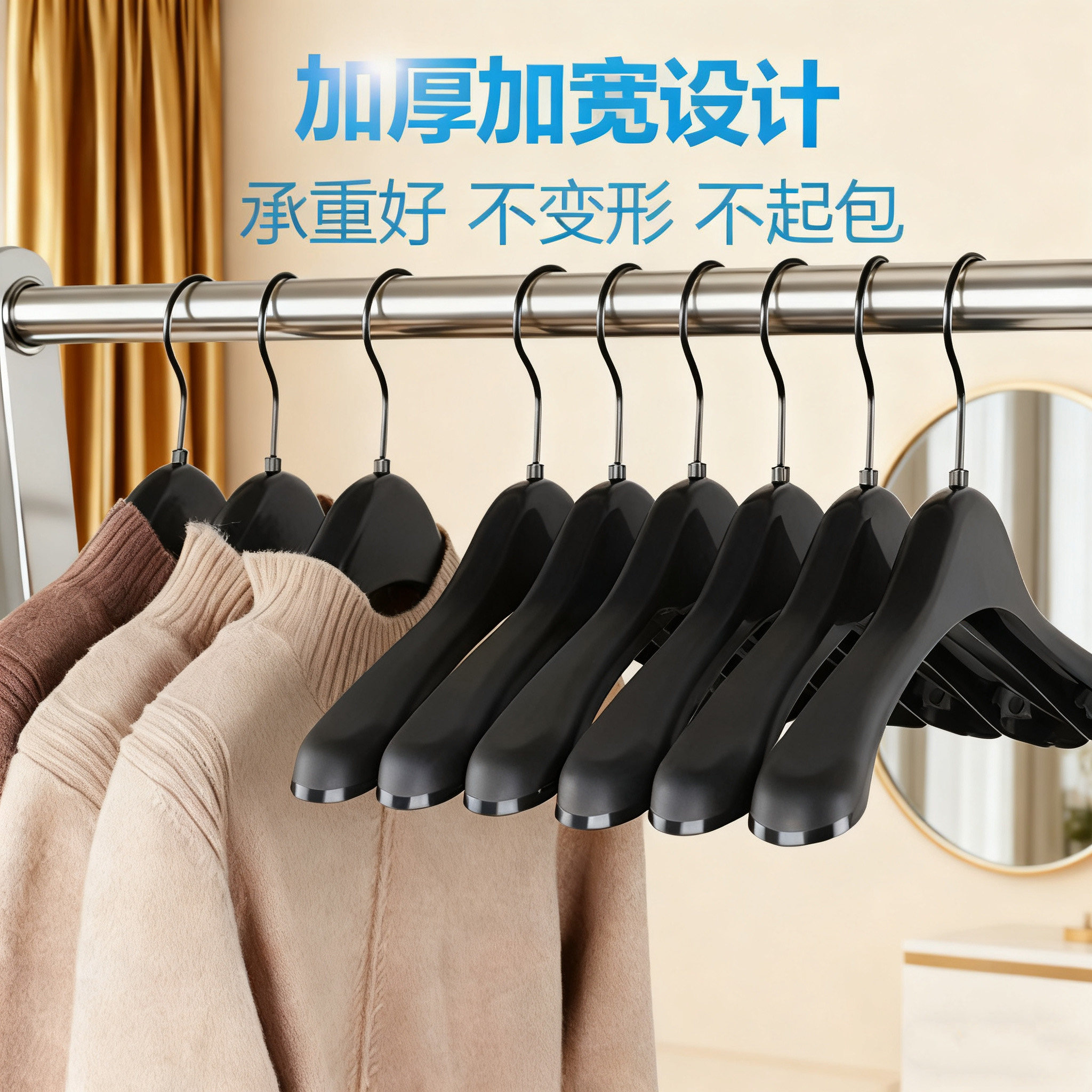 宽肩防滑塑料衣架服装店专用衣挂衣撑女装店无痕西装衣架家用裤夹,淘宝优惠券,粉丝福利购,淘宝优惠卷