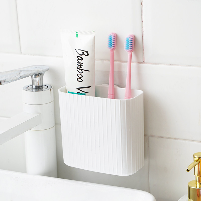 卫生间壁挂式置物架浴室角架收纳筐洗手间免打孔挂墙收纳牙刷盒桶,淘宝优惠券,粉丝福利购,淘宝优惠卷