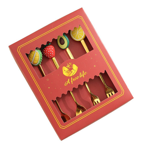 不锈钢水果叉食品级家用创意简约可爱小叉子轻奢蛋糕甜品叉水果签 - 图3