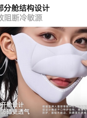 2026新款秋冬季防风保暖口罩可水洗女高颜值防寒面罩半脸可喝水