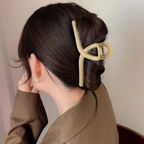 发夹女后脑勺夹子头饰抓夹时尚鲨鱼夹简约磨砂发卡高级感新款大号 - 图0