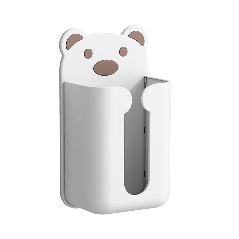 家用可壁挂式餐巾纸收纳盒卡通小熊纸巾盒免打孔洗脸巾收纳置物架,淘宝优惠券,粉丝福利购,淘宝优惠卷