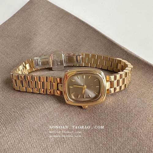 NONOAN 复古小金表手表女款轻奢女士小表盘石英表ins高级简约百搭 - 图2