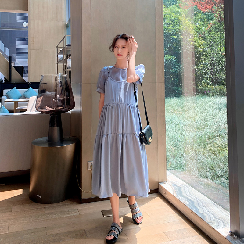 【夏装秒】孕妇夏装潮妈超仙连衣裙 欧丽妈咪连衣裙